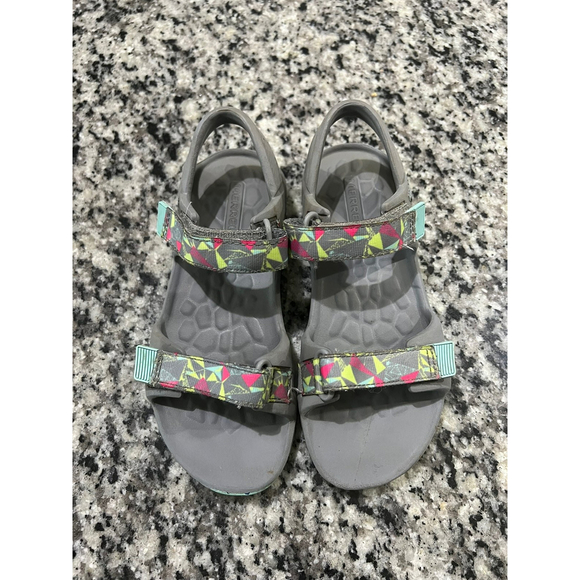 MERRELL HYDRO DRIFT GREY MULTI Girls Sandal Size 2M - Picture 1 of 5